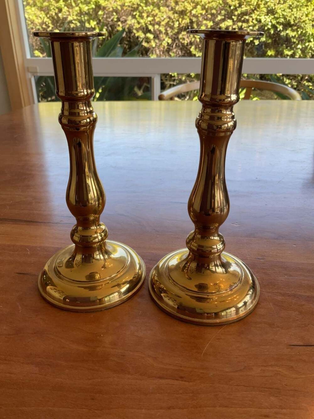 Vintage Pair of Avon Gallery Originals Brass‎ Candlestick Holders Set of Two -